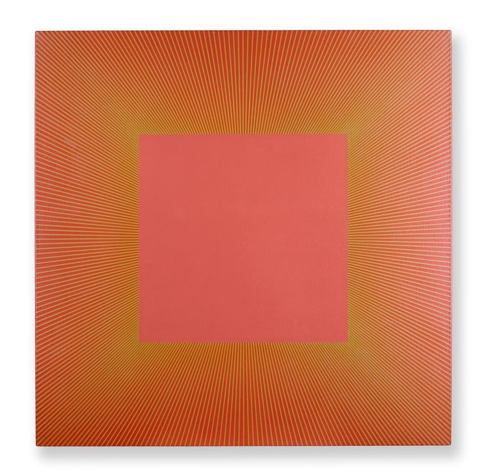 Gold Edged Rose Square by Richard Anuszkiewicz