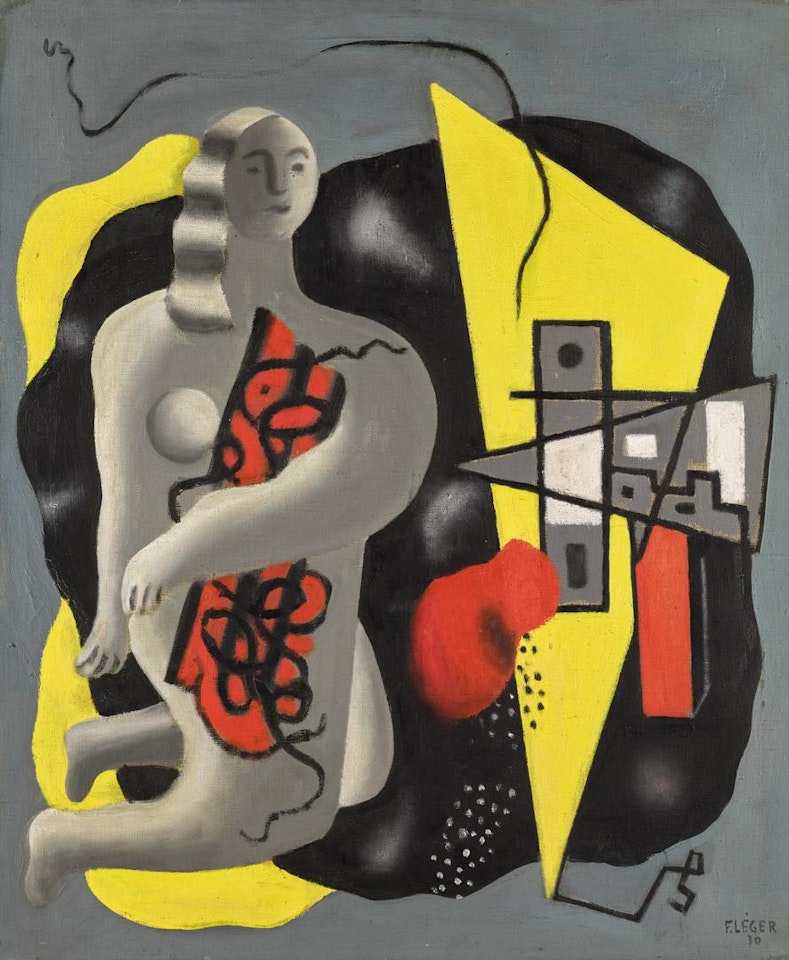 COMPOSITION (LA DANSEUSE AU TRIANGLE JAUNE) by Fernand Leger