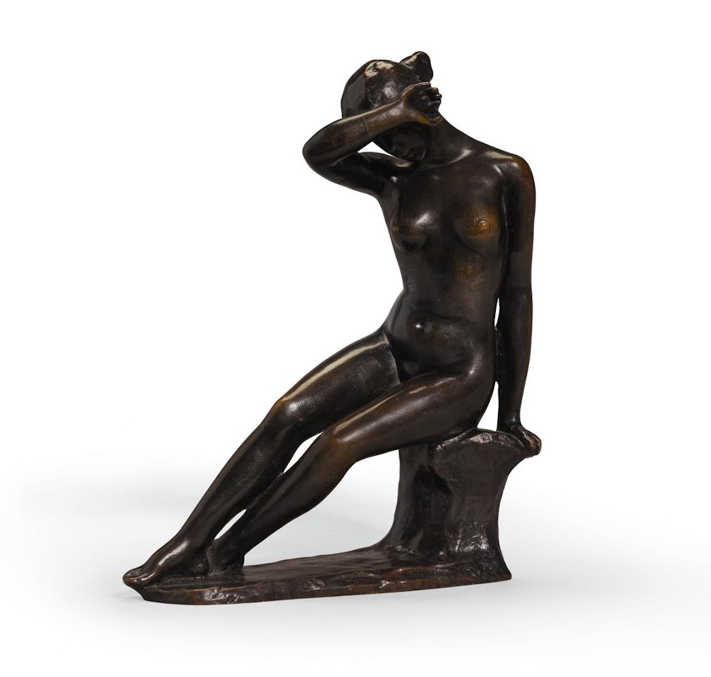 JEUNE FILLE SE VOILANT LES YEUX by Aristide Maillol