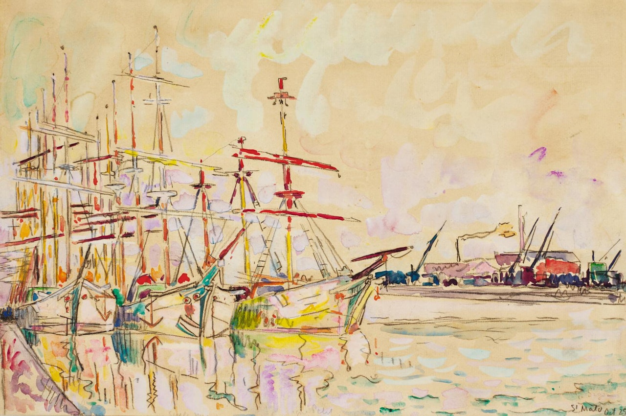 LE PORT DE SAINT MALO by Paul Signac