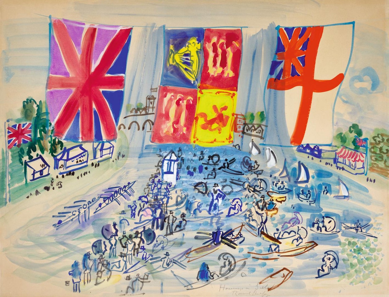 RÉGATES À HENLEY  by Raoul Dufy