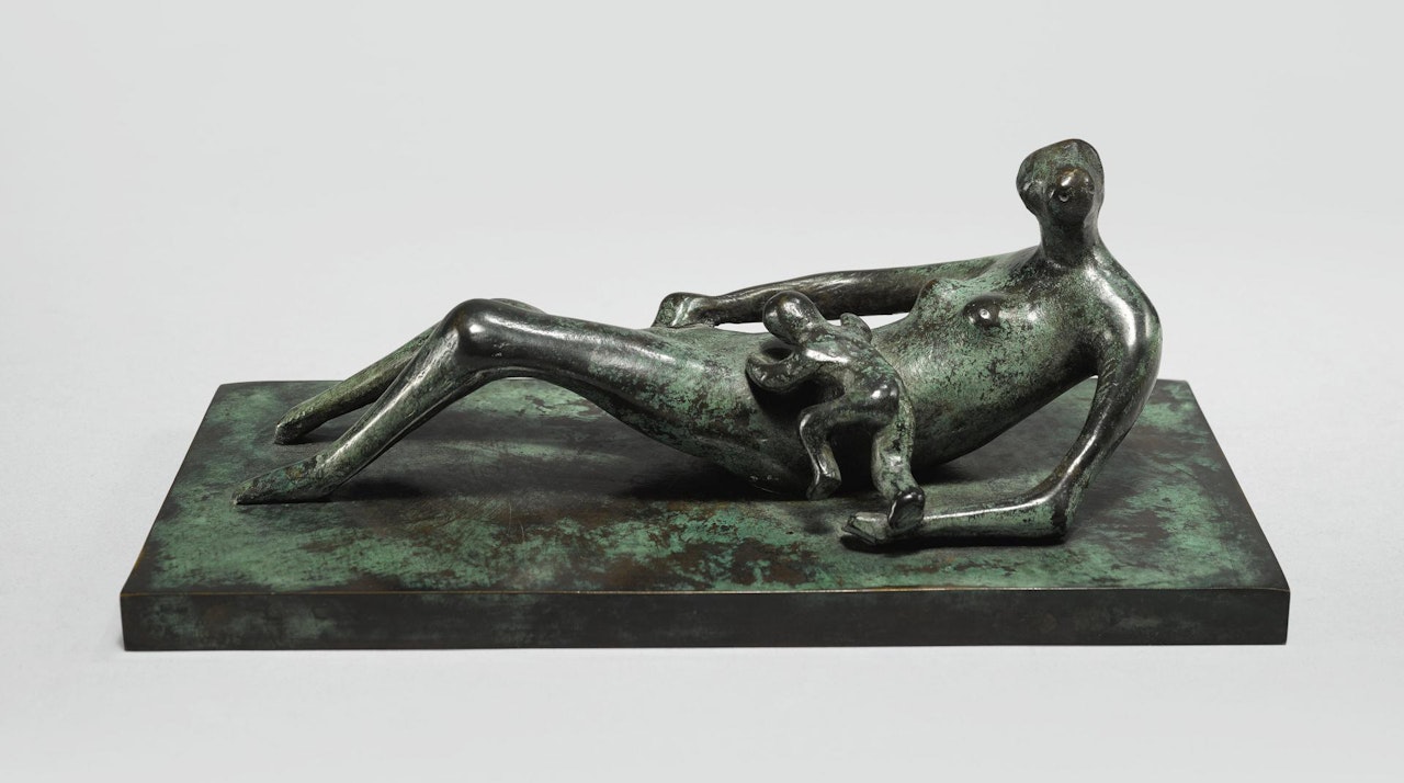 RECLINING MOTHER AND CHILD II by Henry Moore
