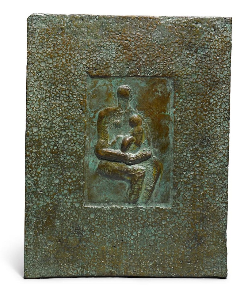 RELIEF: SEATED MOTHER AND CHILD by Henry Moore