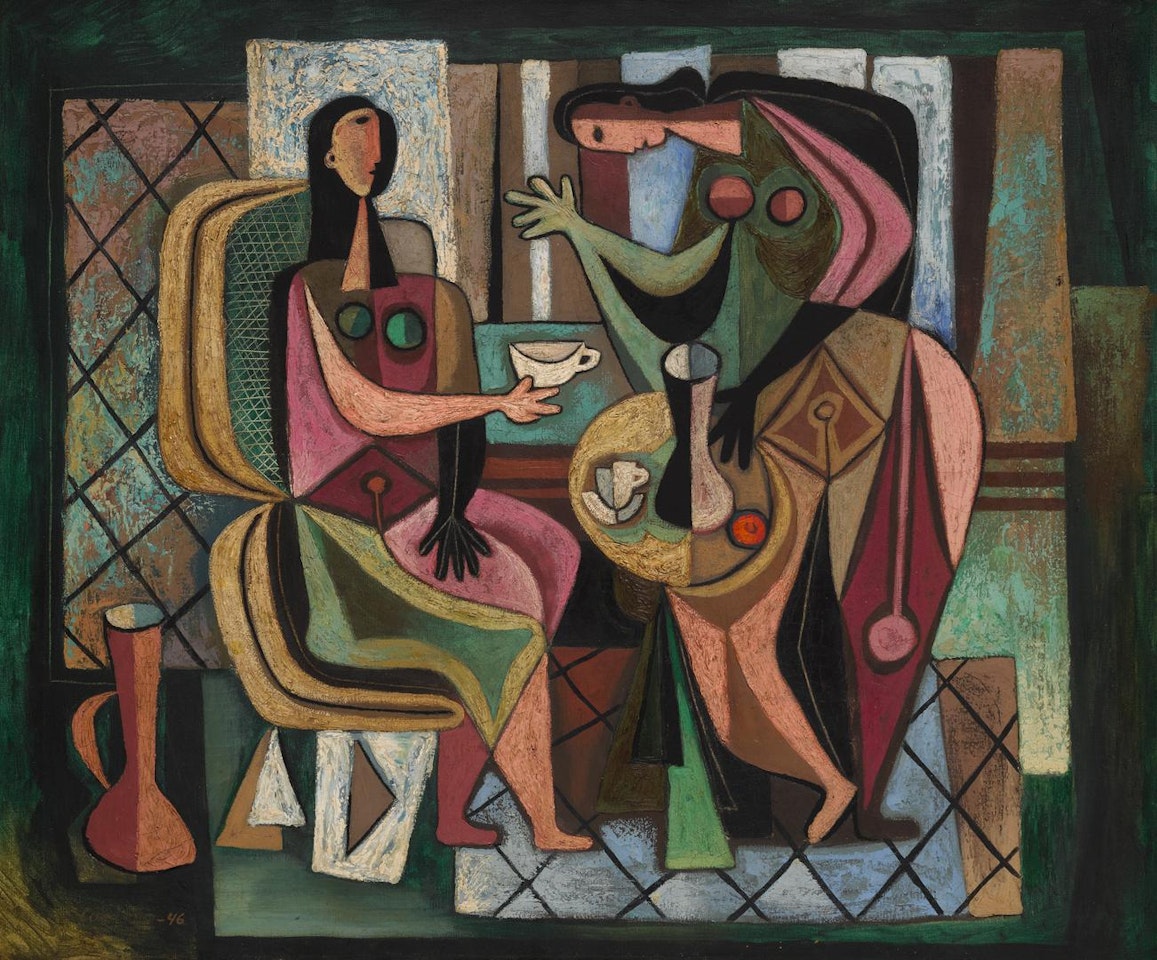 MUJERES EN LA MESA by Mario Carreno