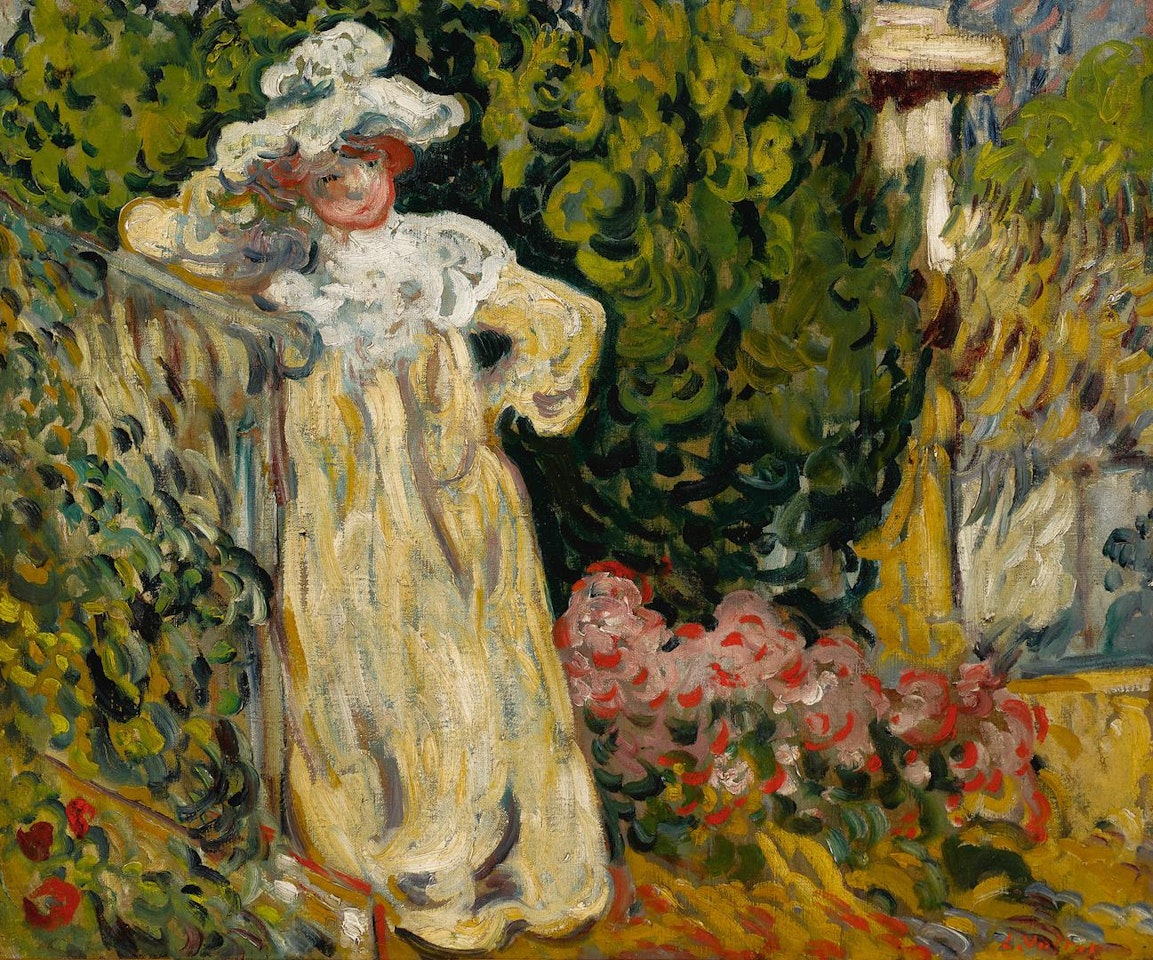 MADAME VALTAT AU JARDIN by Louis Valtat