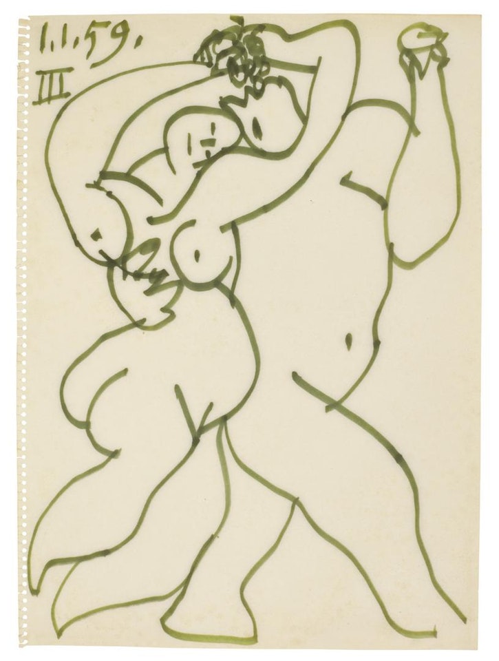 COUPLE ENLACÉ by Pablo Picasso