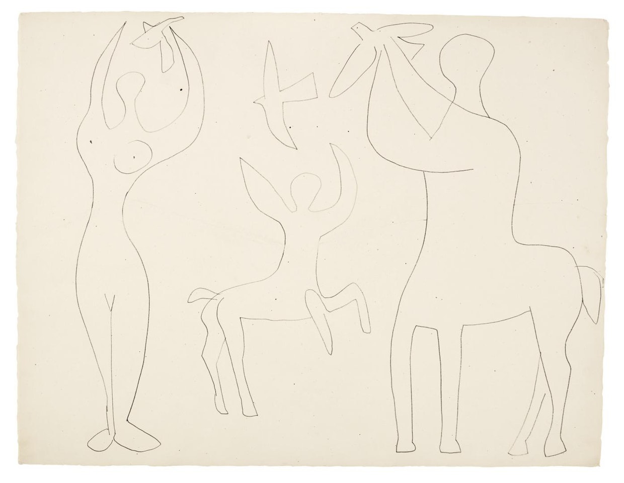 PERSONNAGES ET OISEAUX by Pablo Picasso