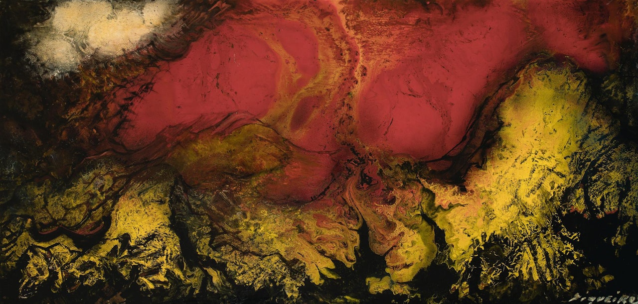 PAISAJE ROJO (ABSTRACCIÓN) by David Alfaro Siqueiros