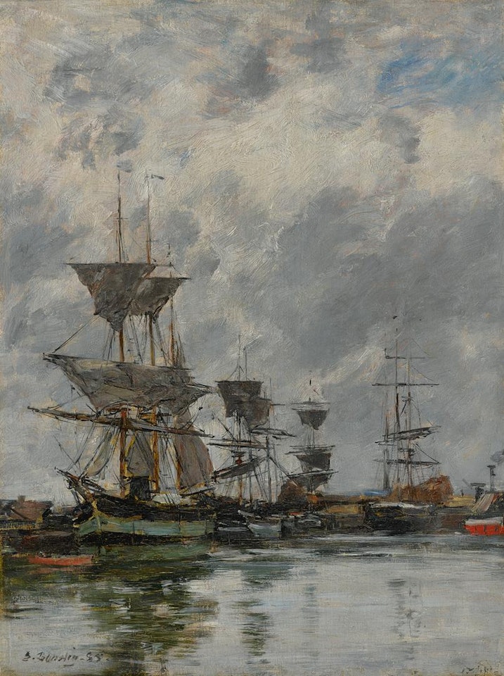 TROUVILLE, LE PORT by Eugène Boudin