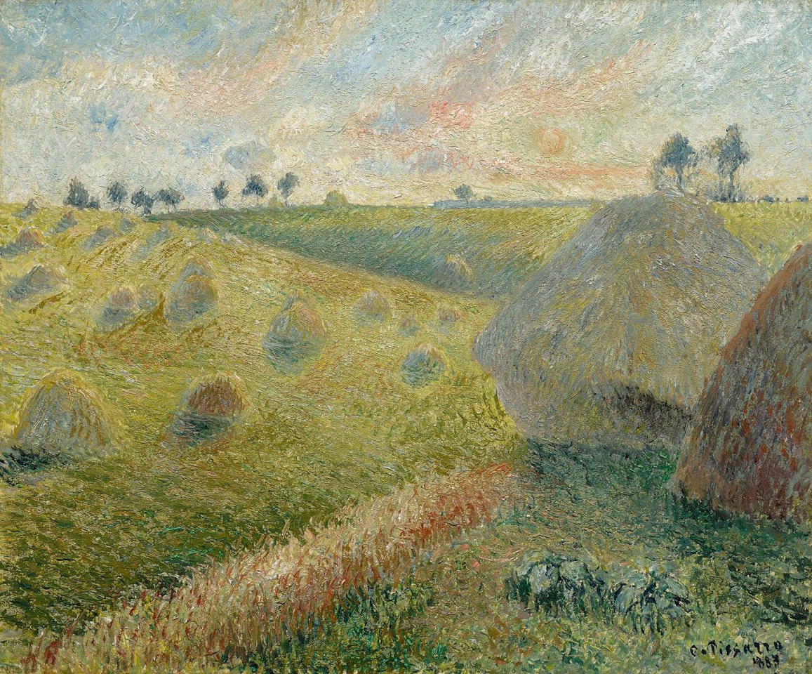 PAYSAGE AVEC MEULES, OSNY by Camille Pissarro