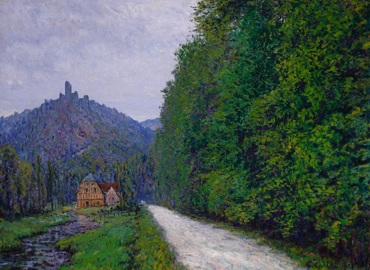 CHEMIN LE SOIR, PRÈS DE WIESBADEN by Gustave Cariot
