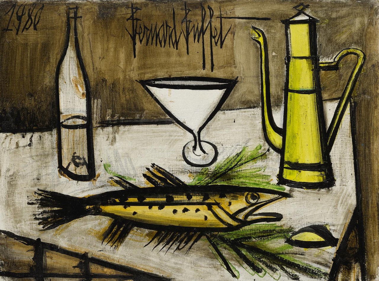 NATURE MORTE AU POISSON by Bernard Buffet