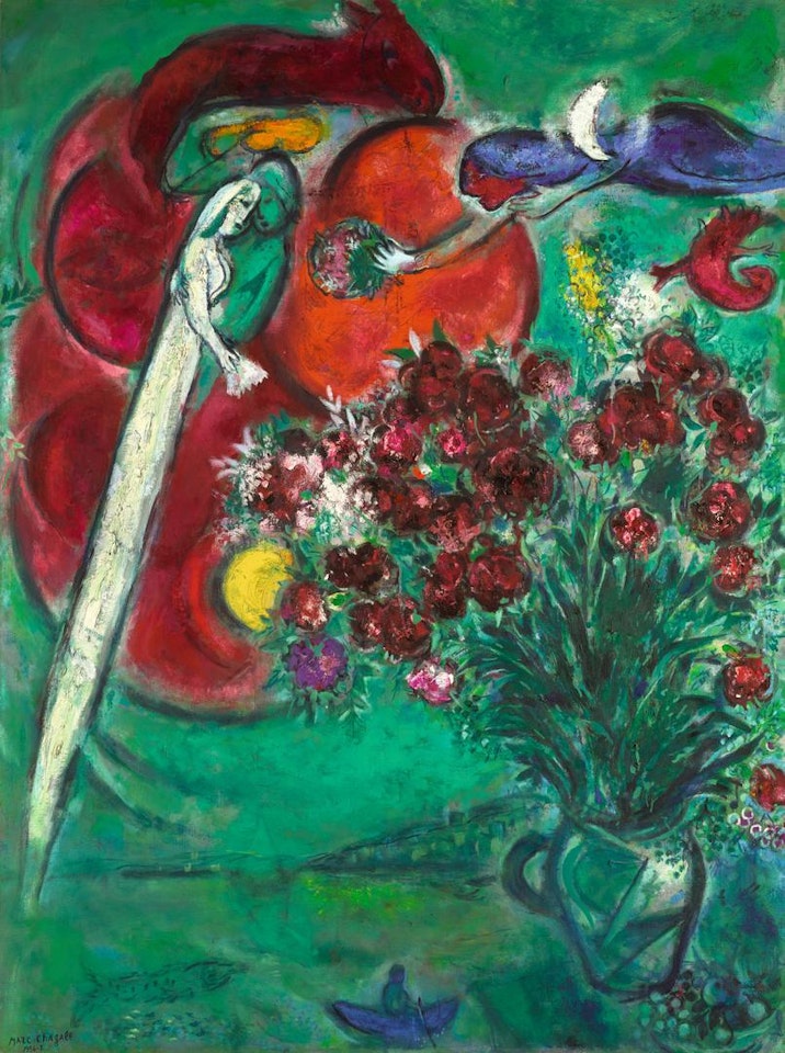 FLEURS DE ST. JEAN-CAP-FERRAT (PAYSAGE MÉDITERRANÉEN) by Marc Chagall