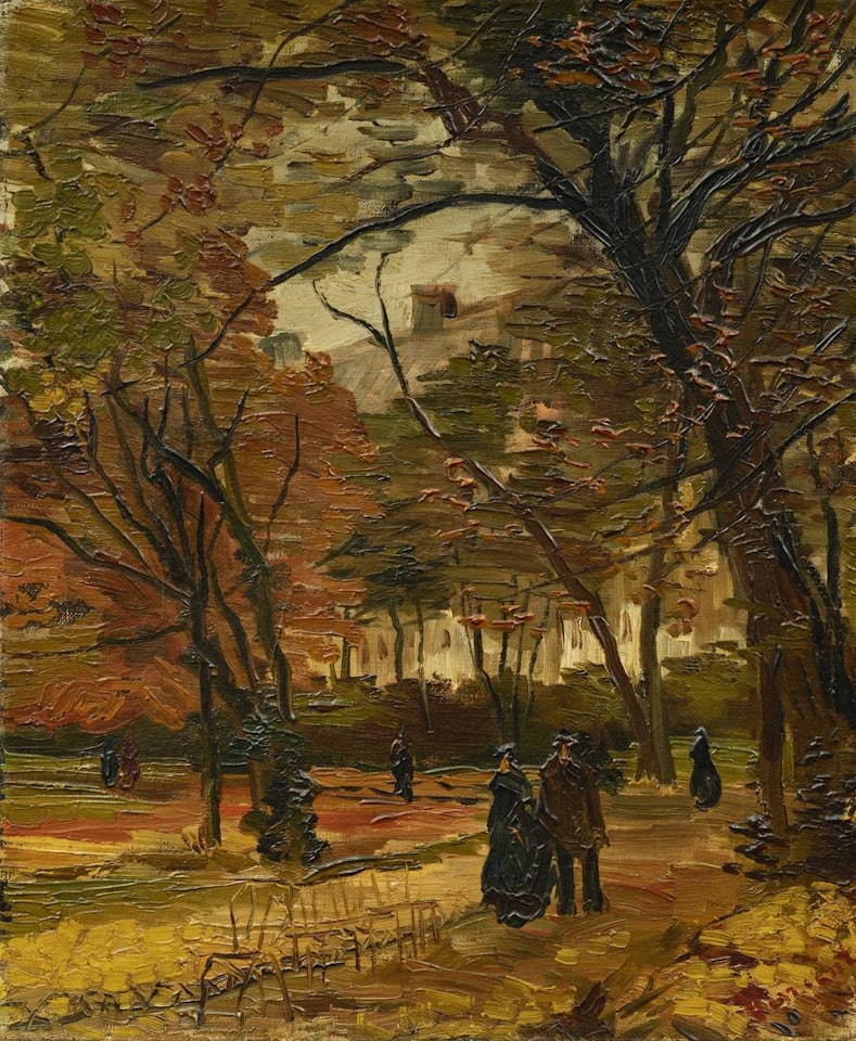 PEOPLE STROLLING IN A PARK IN PARIS by Vincent van Gogh