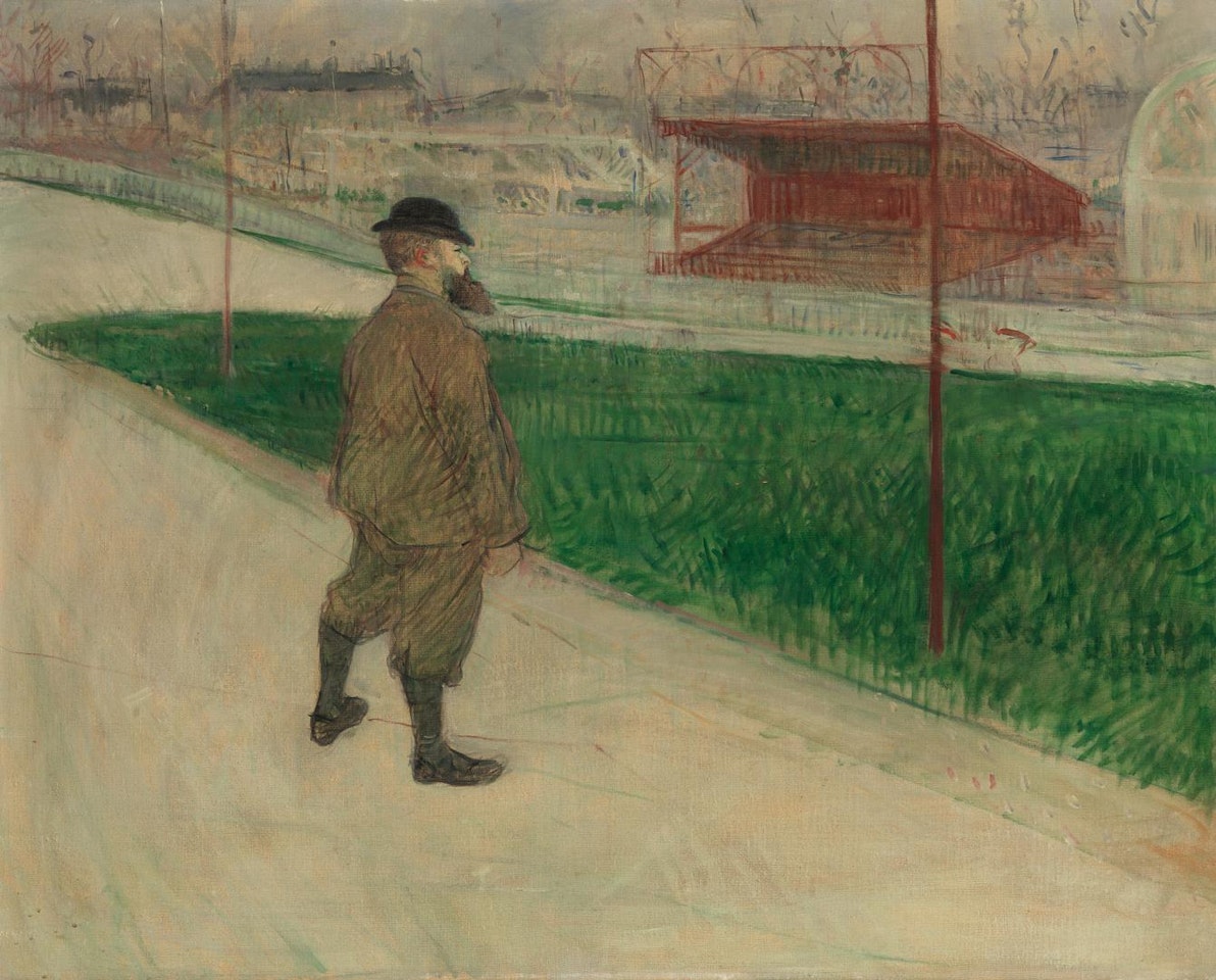 TRISTAN BERNARD AU VÉLODROME BUFFALO by Henri de Toulouse-Lautrec