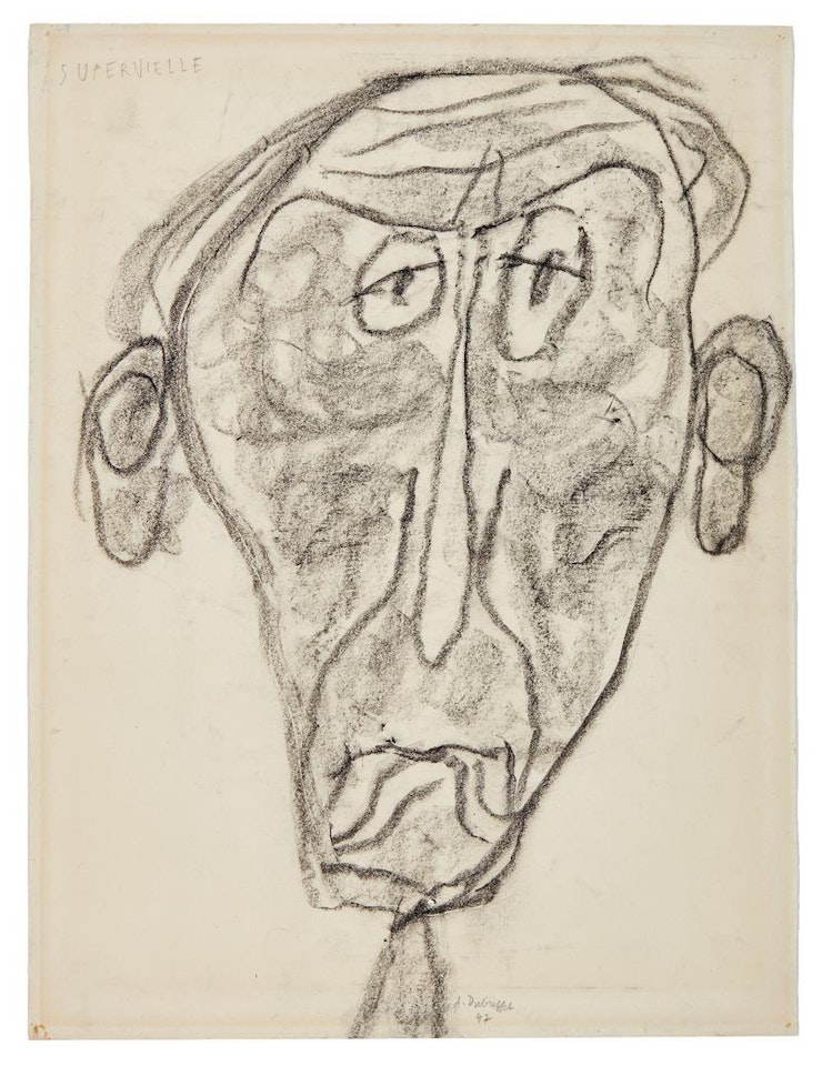 PORTRAIT OF JULES SUPERVIELLE by Jean Dubuffet