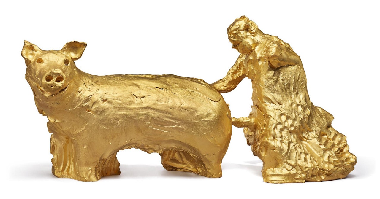 MAN W/ PIG by Urs Fischer