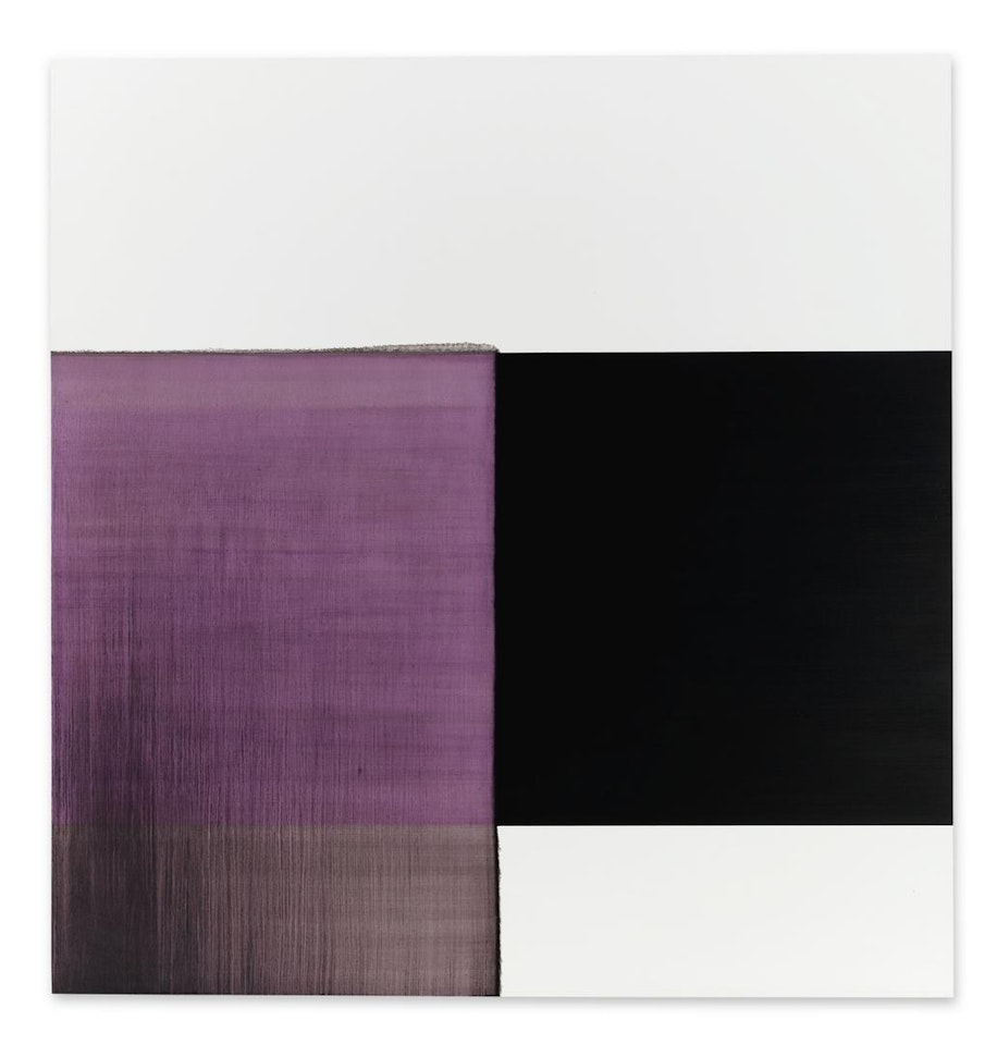 EXPOSED PAINTING SCHEVENINGEN BLACK, RED, VIOLET by Callum Innes
