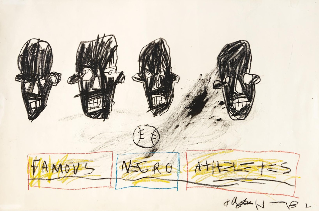 FAMOUS NEGRO ATHLETES by Jean-Michel Basquiat