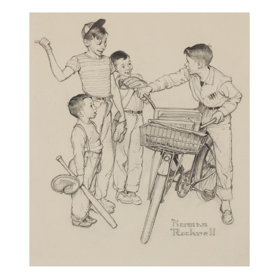 WHAT DO YOU TEACH A BOY OF TWELVE? by Norman Rockwell