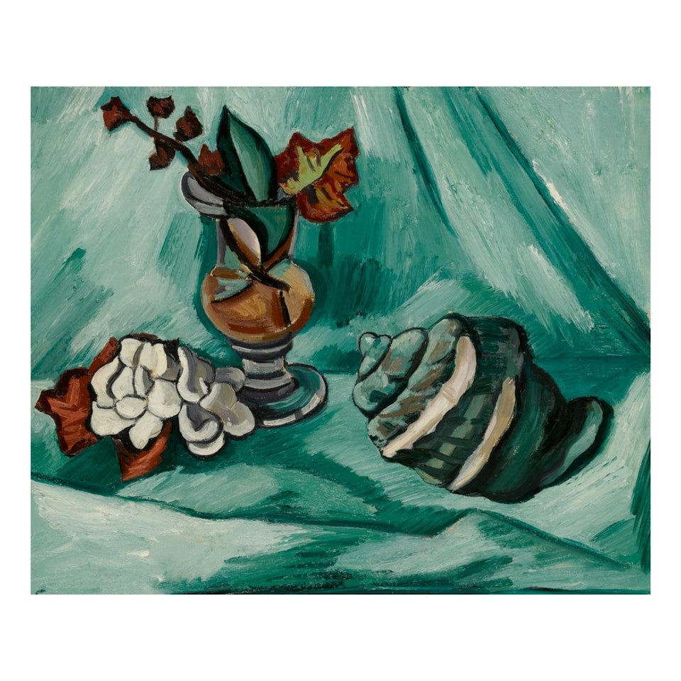 STILL LIFE WITH CONCH SHELL by Marsden Hartley