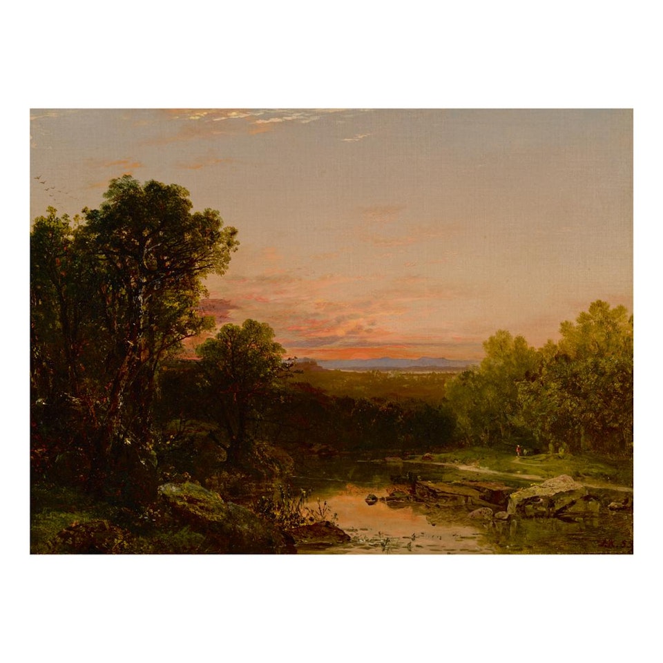 SUNSET OVER THE CATSKILLS by John Frederick Kensett