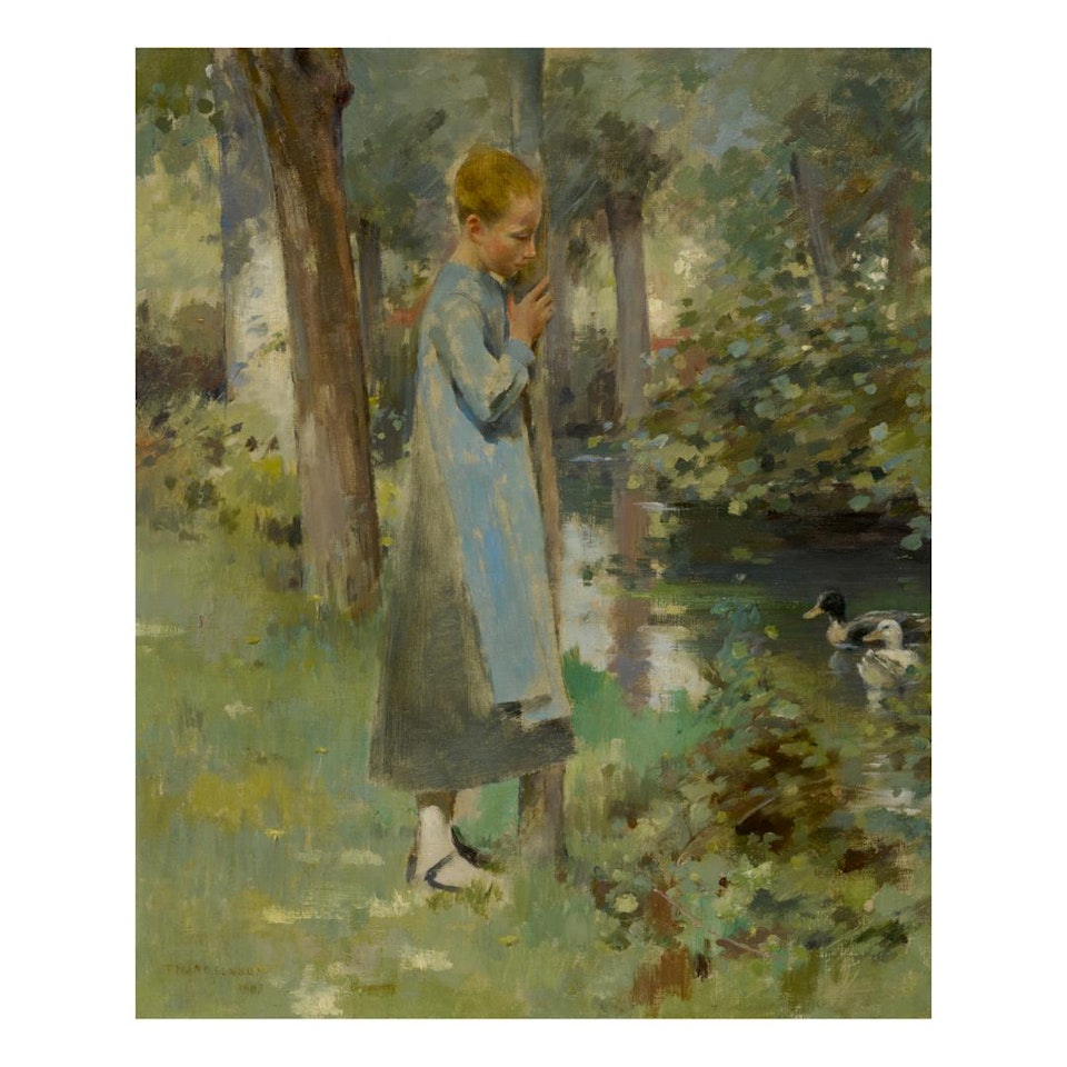 BY THE RIVER by Theodore Robinson