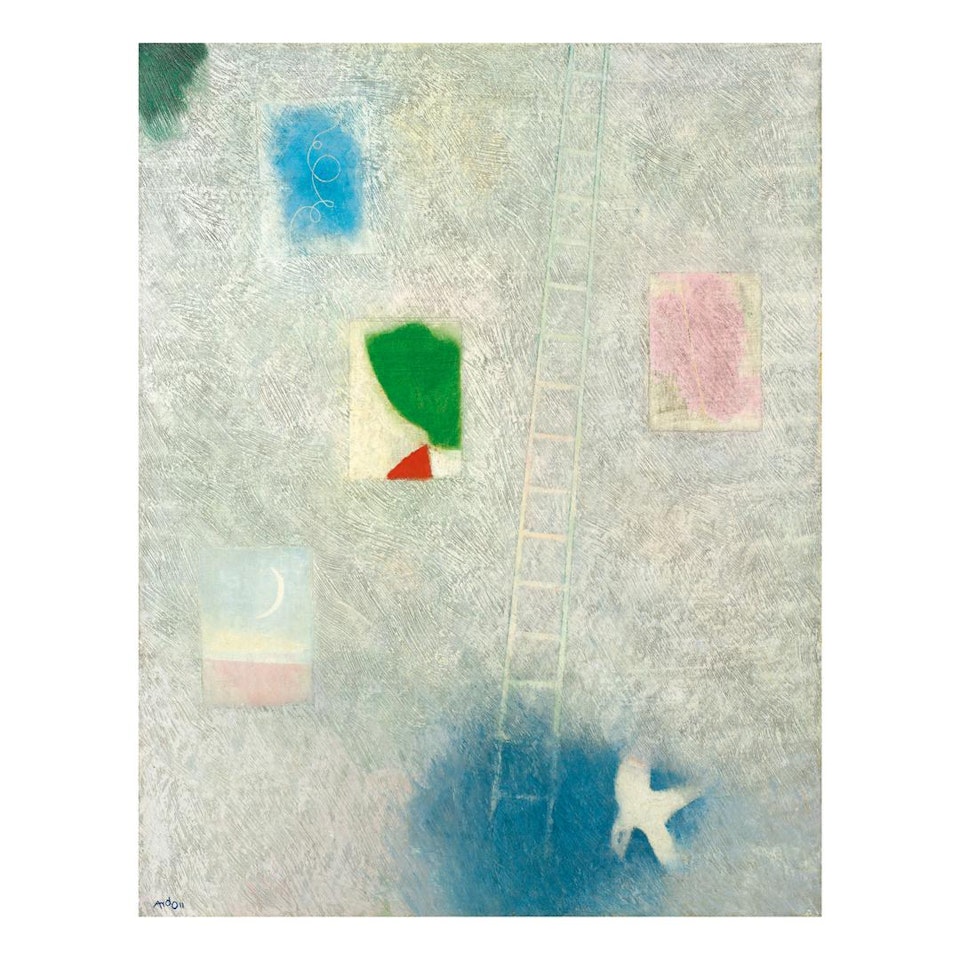 BIRD IN SNOWSTORM by Mordecai Ardon