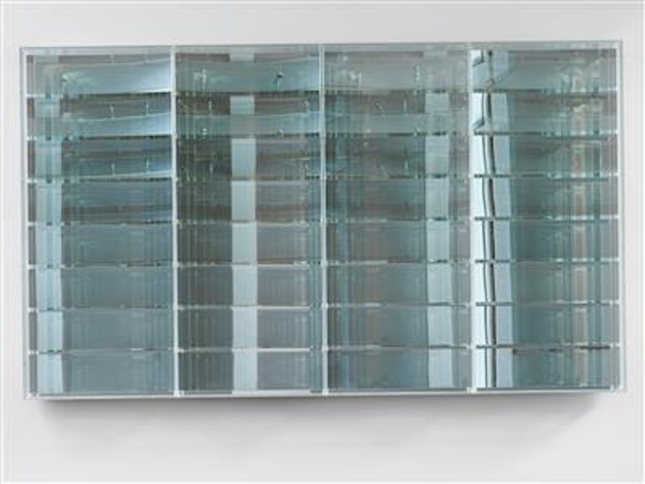 Concave mirror object (in four rows) by Adolf Luther