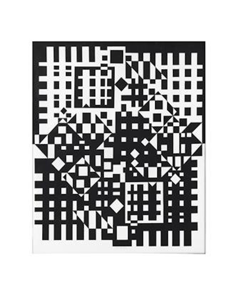 Pilich noir-blanc by Victor Vasarely