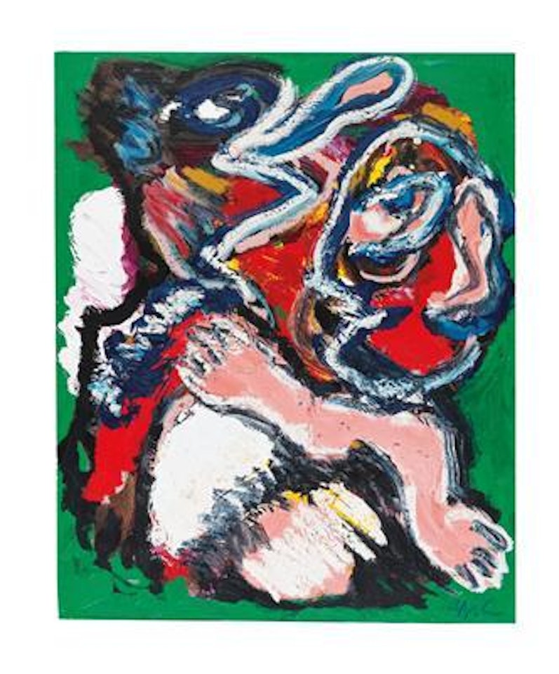 Embracing couple by Karel Appel
