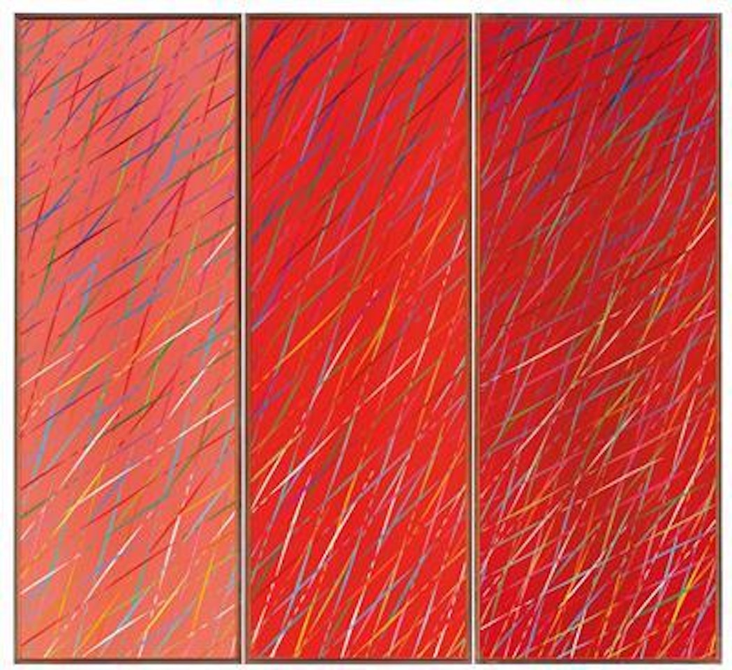 Hsin II triptych by Piero Dorazio