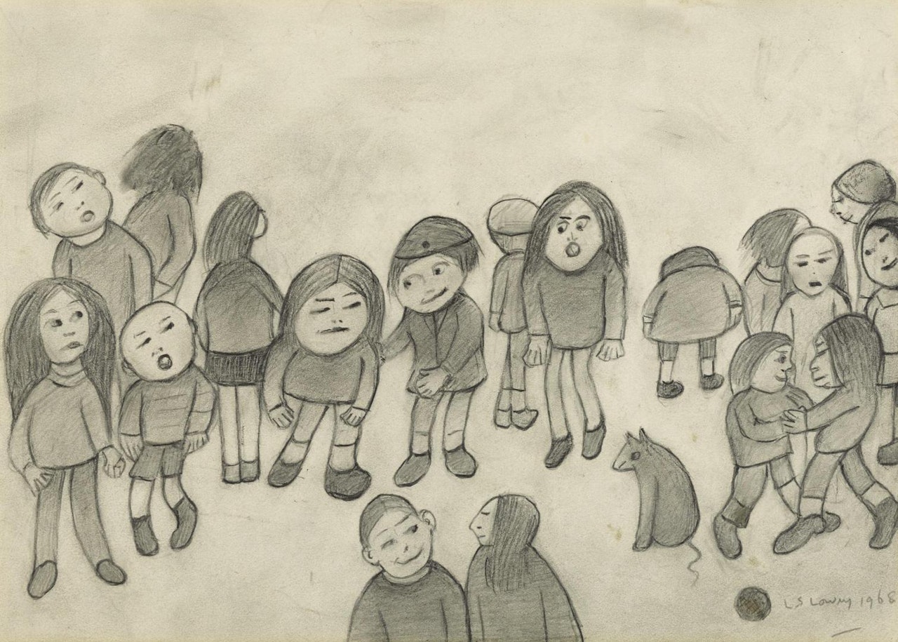 GROUP OF CHILDREN by Laurence Stephen Lowry