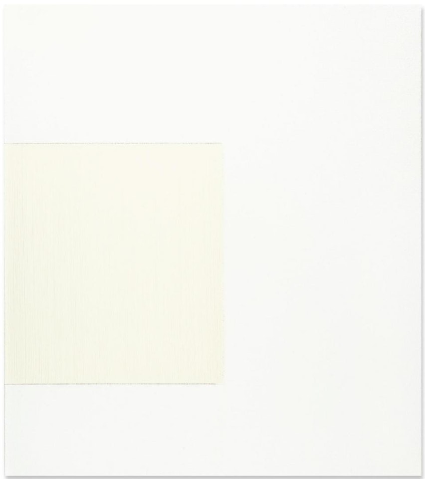 EXPOSED PAINTING IRIDESCENT WHITE by Callum Innes
