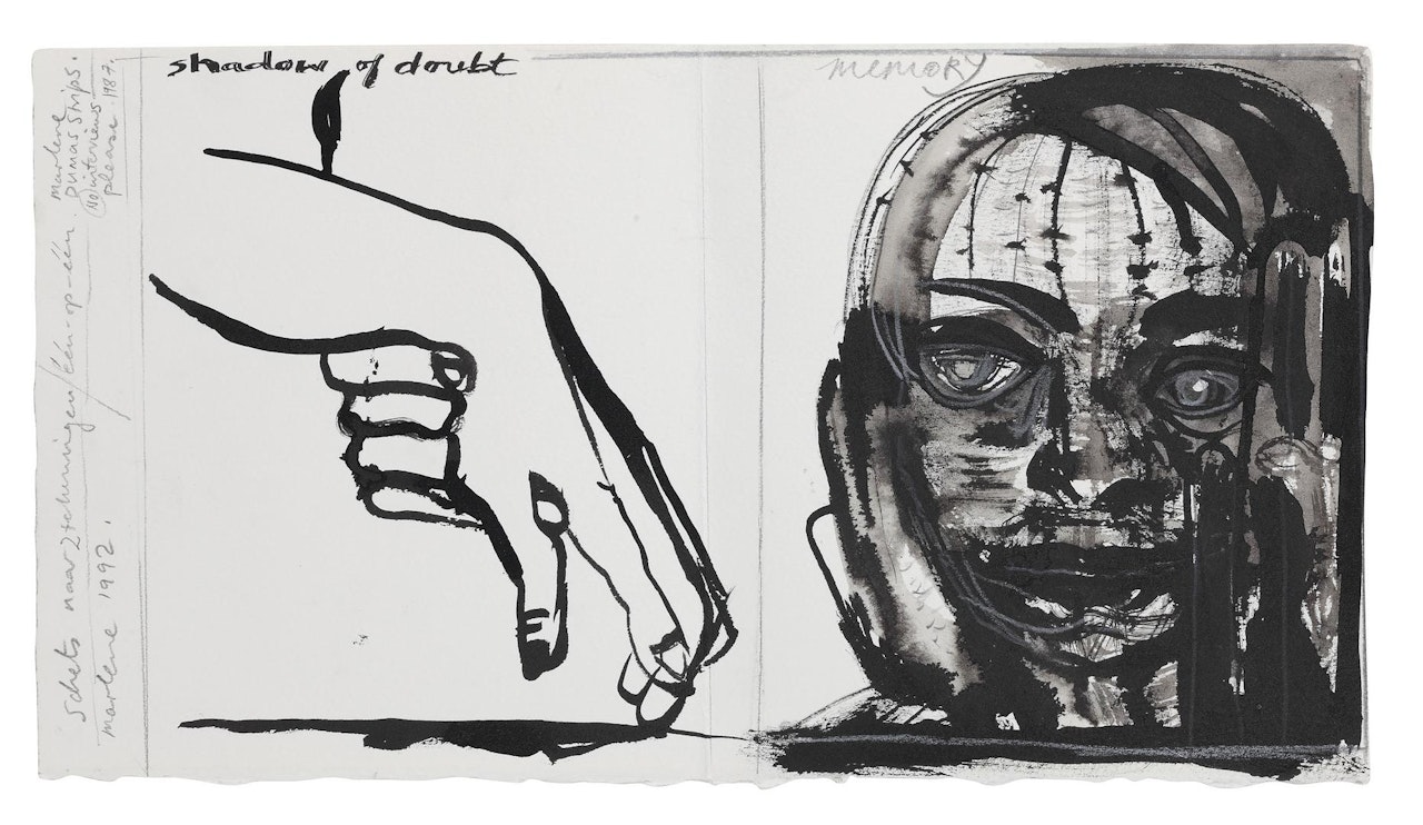 Shadow of Doubt - Memory (Schets naar twee tekeningen één-op-één) (Sketch after two drawings one-on-one) by Marlene Dumas