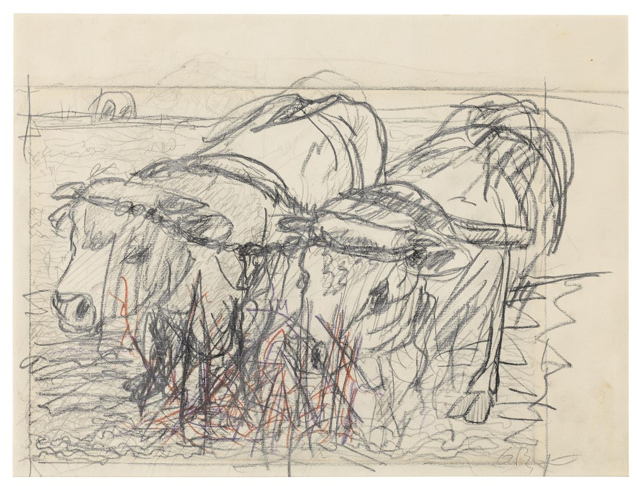 Two Cows by Georg Baselitz