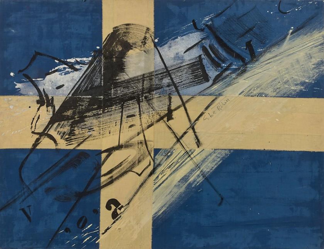 SWEDISH FLAG by Gianni Bertini