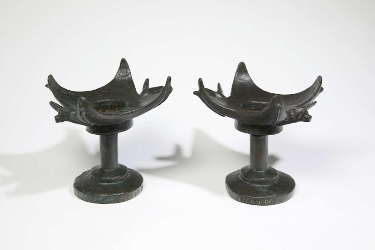Pair of lanterns with bats by Diego Giacometti