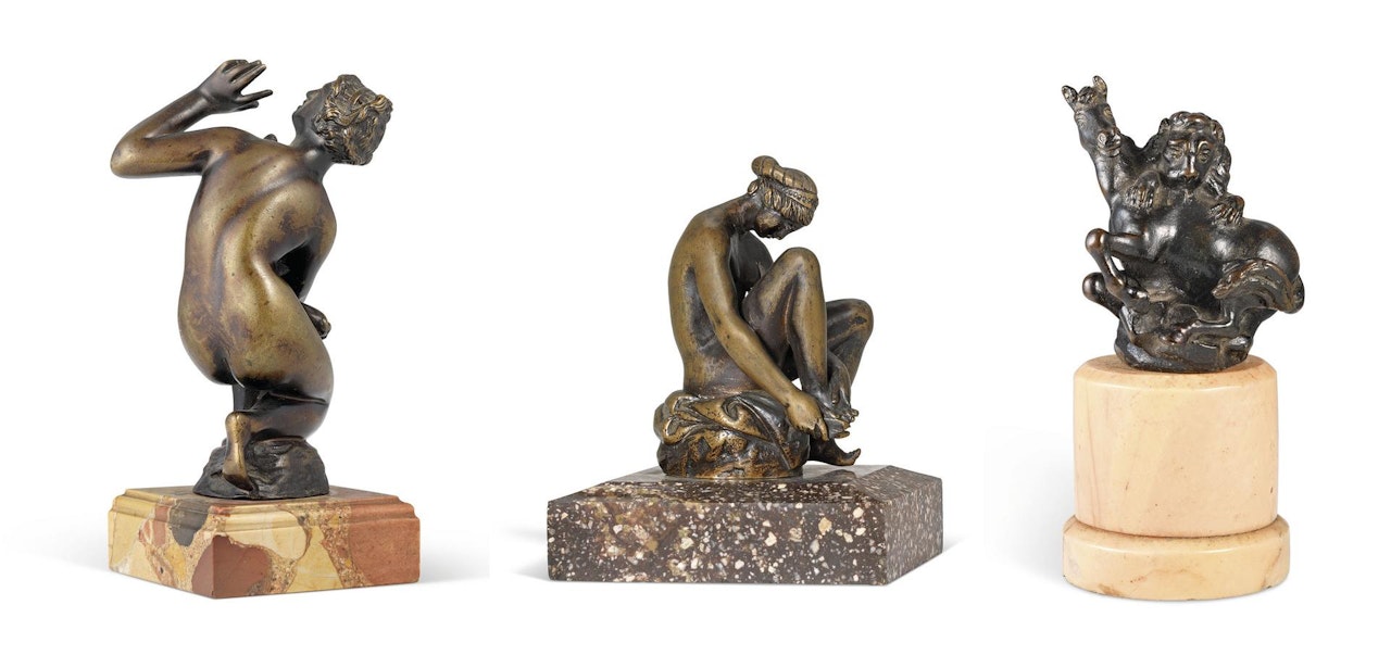 THREE BRONZE GROUPS by Italian School