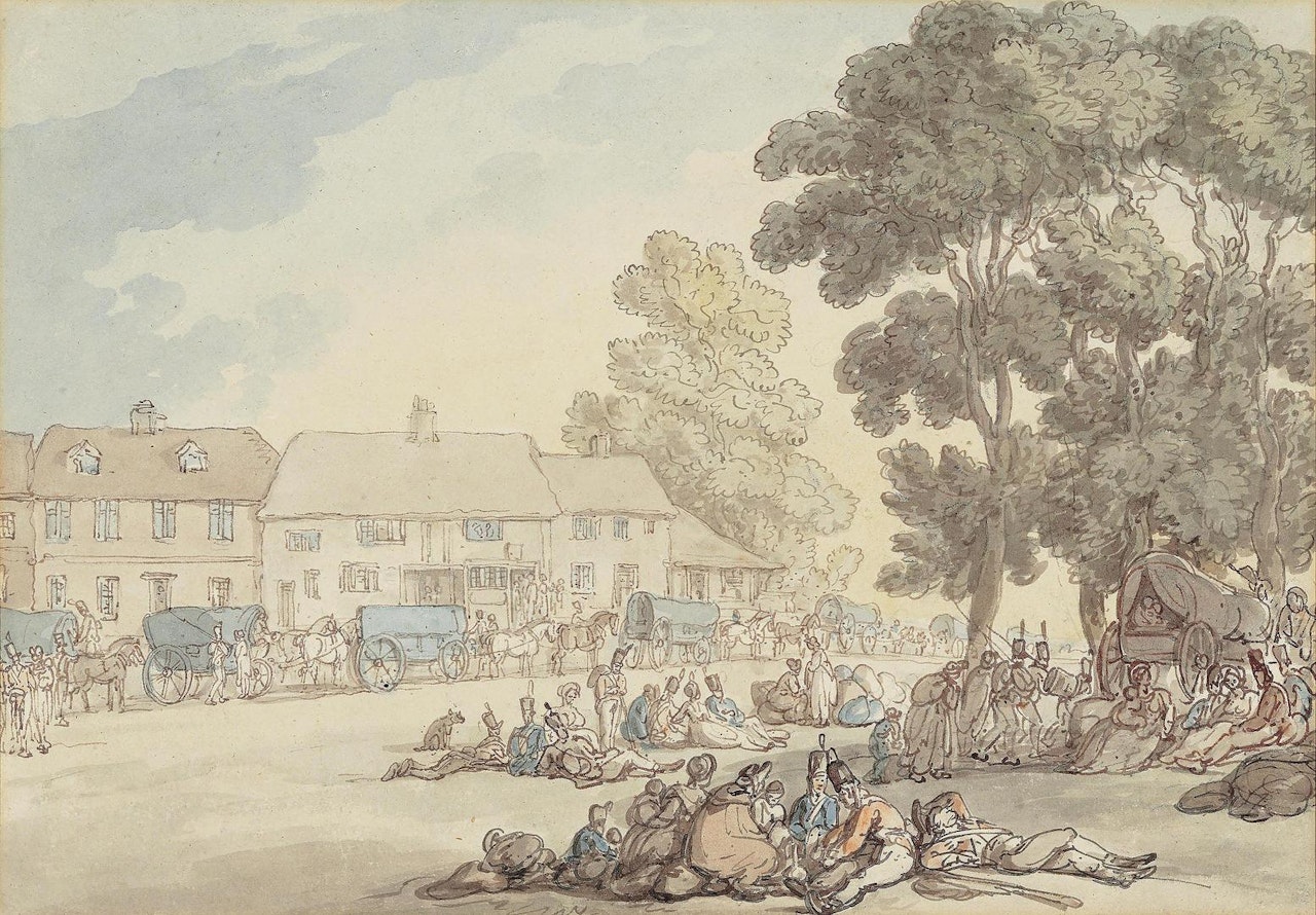 The halt on the march by Thomas Rowlandson