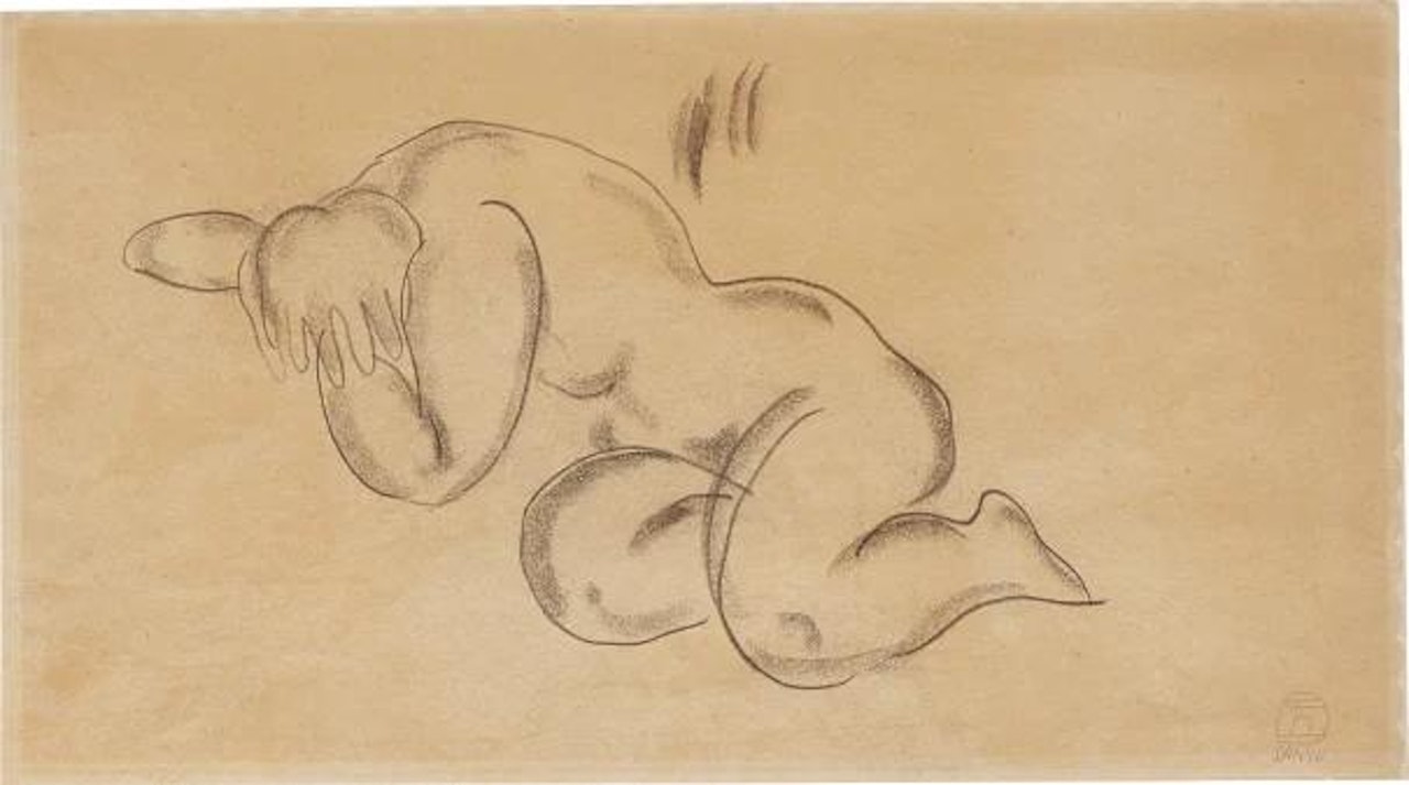 Nu accoudé (Leaning Nude) by Sanyu
