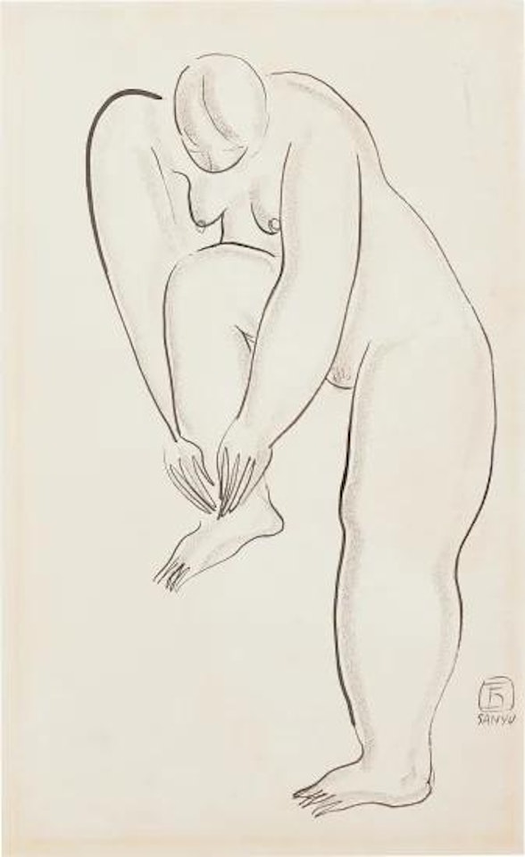 Nu debout, jambe repliee (Standing Nude with Folded Leg) by Sanyu