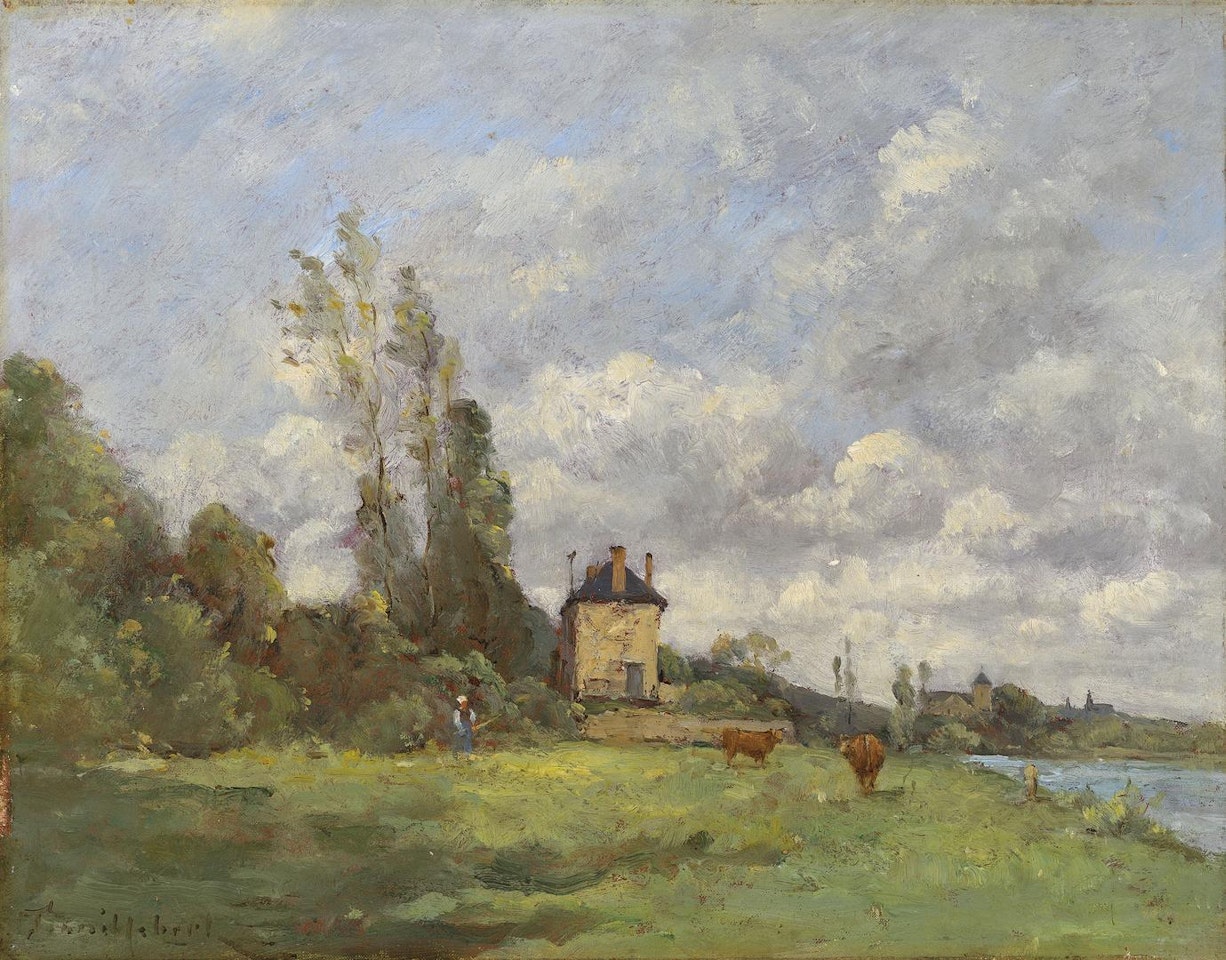 La gardienne de Vaches by Paul Désiré Trouillebert