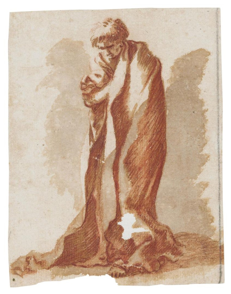 A cloaked man by Salvator Rosa