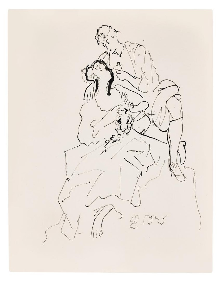 COUPLE EN COSTUME DU XVIIIÈME SIÈCLE by Pablo Picasso