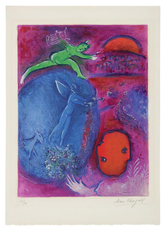 LAMON'S AND DRYAS'S DREAM (M. 311; SEE C. BKS. 46) by Marc Chagall