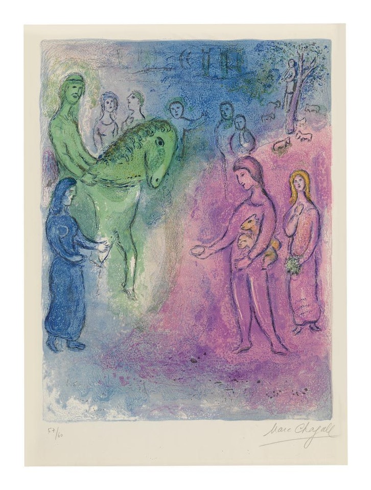 ARRIVAL OF DIONYSOPHANES (M. 344; SEE C. BKS. 46) by Marc Chagall
