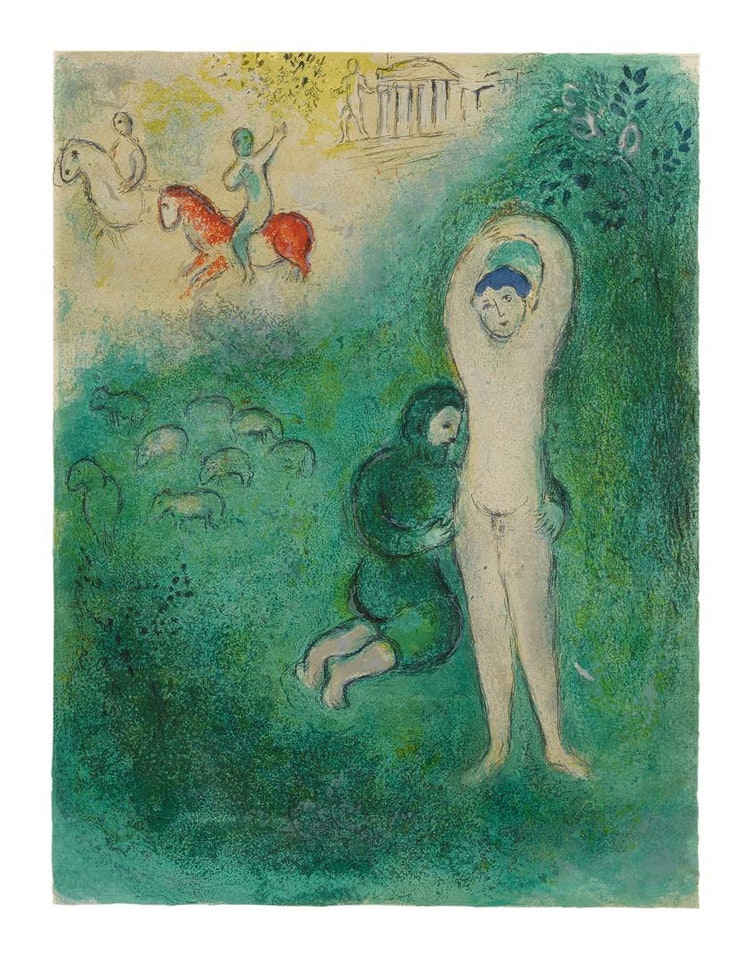 DAPHNIS AND GNATHON (M. 343; SEE C. BKS. 46) by Marc Chagall