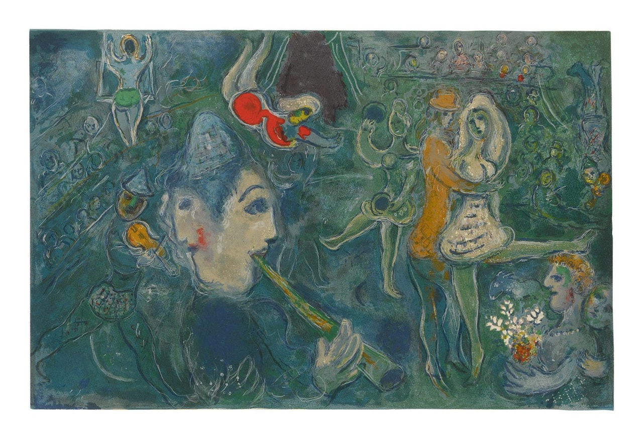 THE CIRCUS: ONE PLATE (M. 517; SEE C. BKS. 68) by Marc Chagall