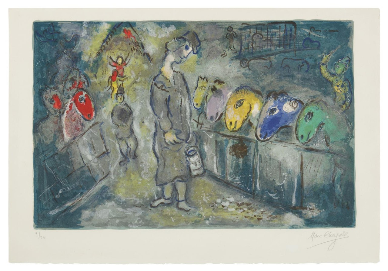 THE CIRCUS: ONE PLATE (M. 510; SEE C. BKS. 68) by Marc Chagall